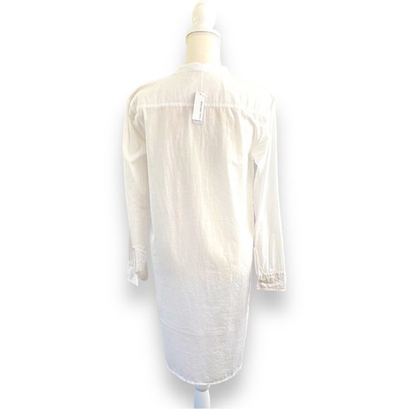 James Perse Standard White Shirtdress Mandarin collar button down 100% cotton - Picture 4 of 11